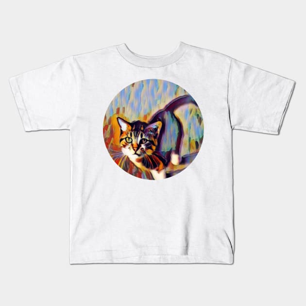 Four-Legged floppy cat Kids T-Shirt by GoranDesign